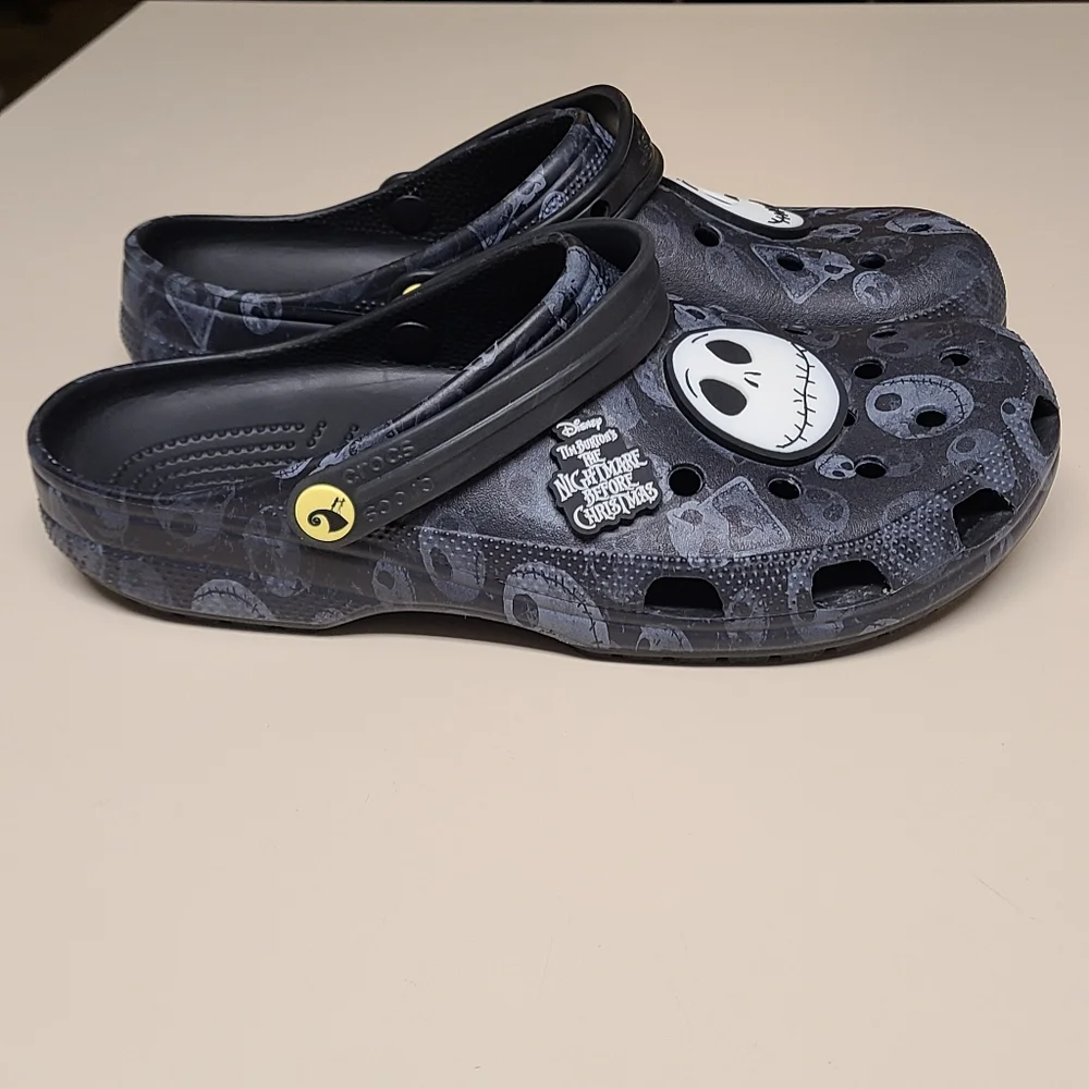 Crocs Disney A Nightmare Before Christmas glow in the dark clog sandals size 11 - Picture 7 of 9